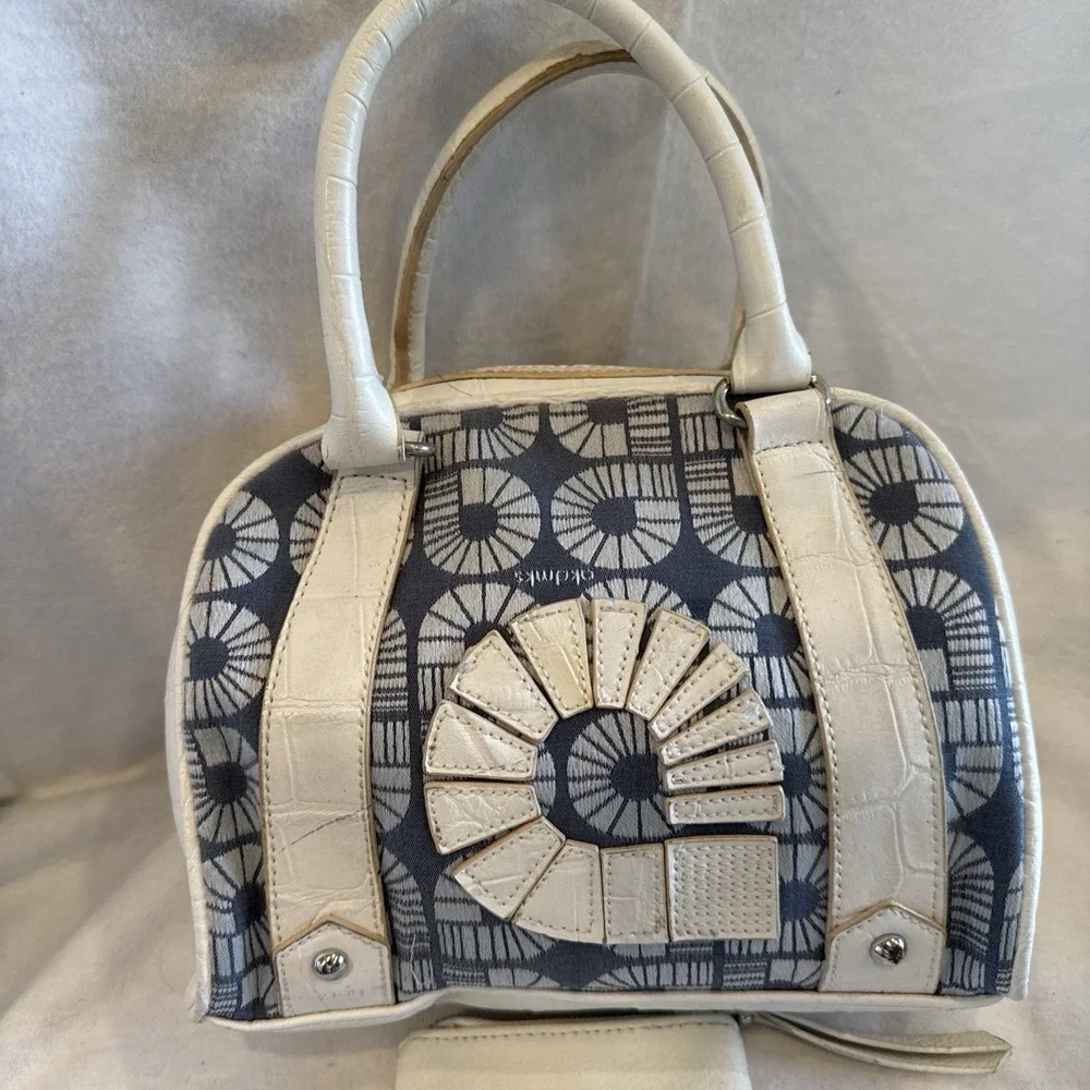 Women's Y2K Style Purse Hand Bag White Blue Akdmks Akademiks Logo & Coin Purse